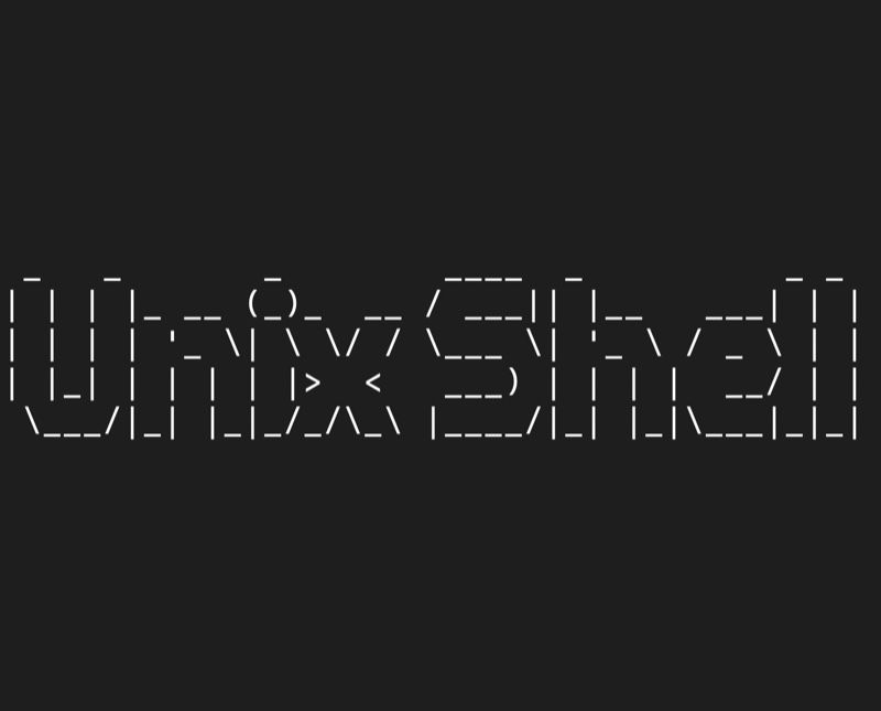 Unix Shell project wordmark